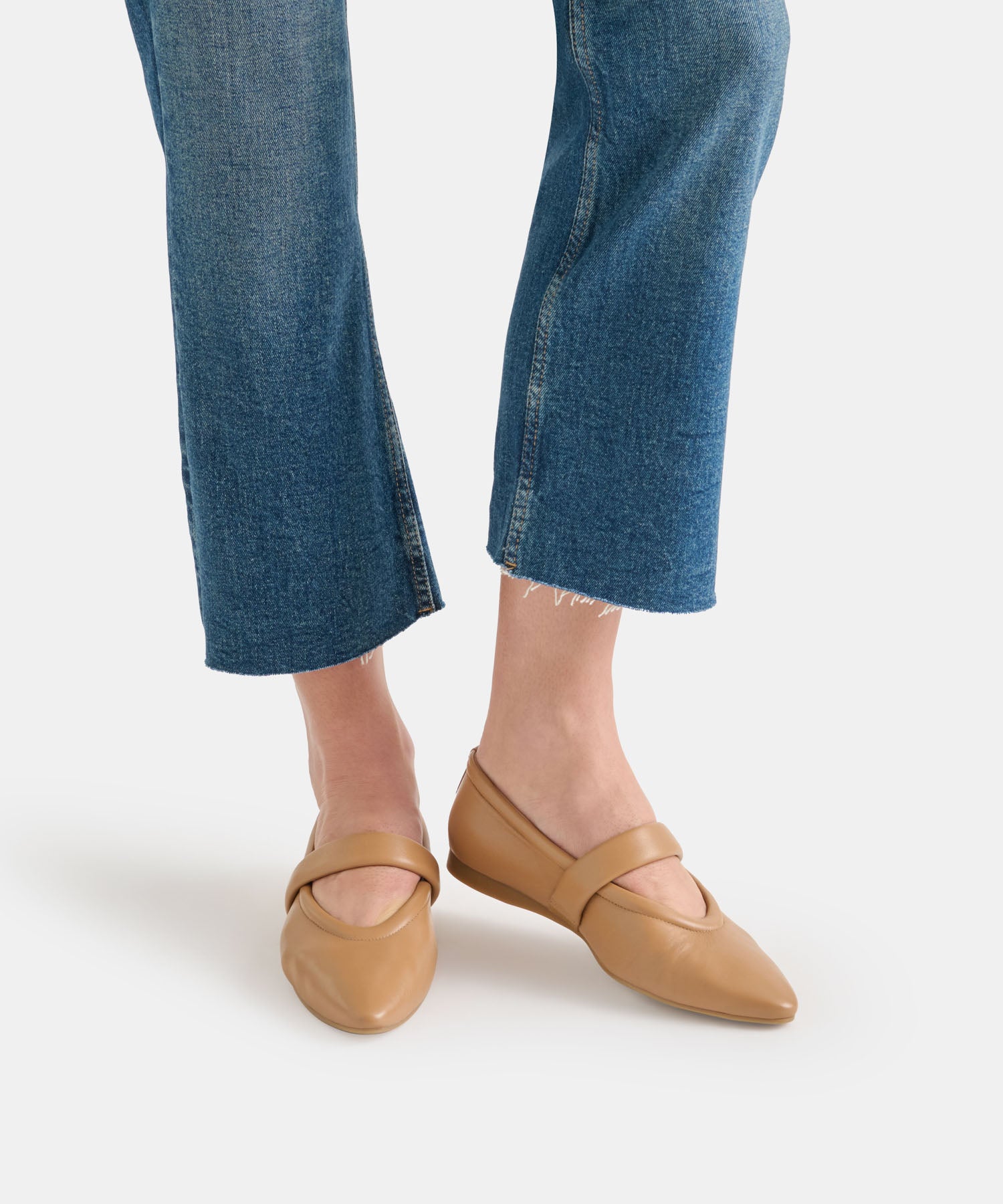 FERA BALLET FLATS TAN LEATHER - view 2