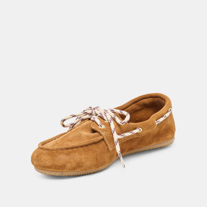 FLORAH LOAFERS TAN SUEDE