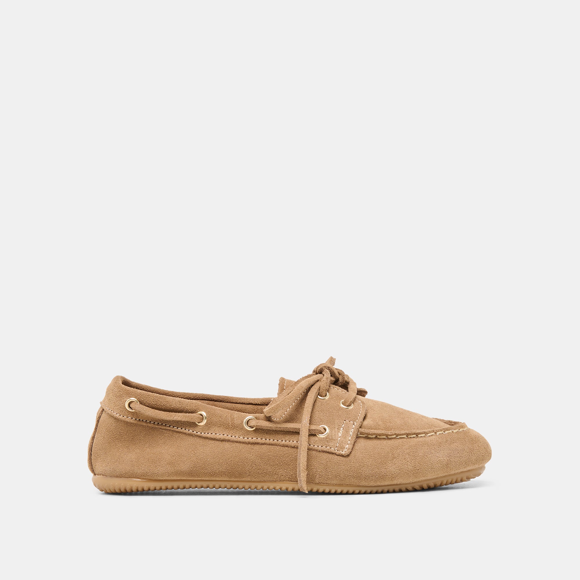 FLORAH Taupe Suede Boat Shoe Loafers | Dolce Vita