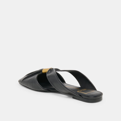 FRANEY FLATS BLACK LEATHER