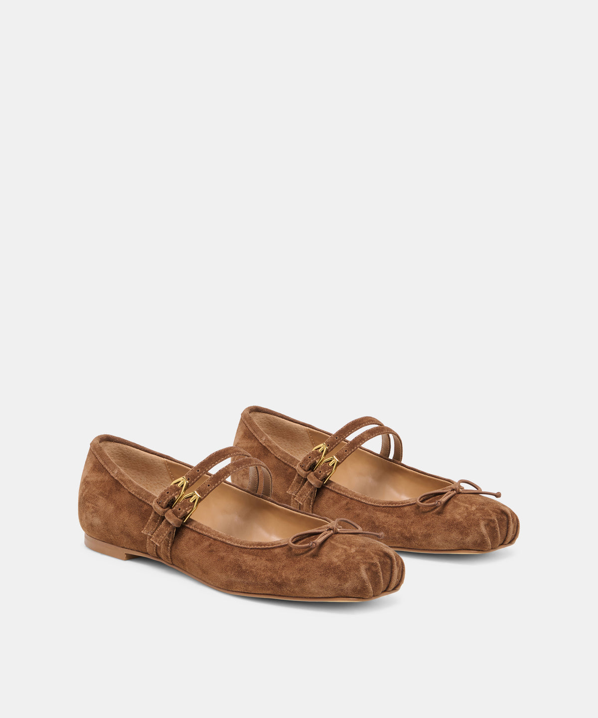GIBSEN BALLET FLATS COCOA SUEDE - view 2