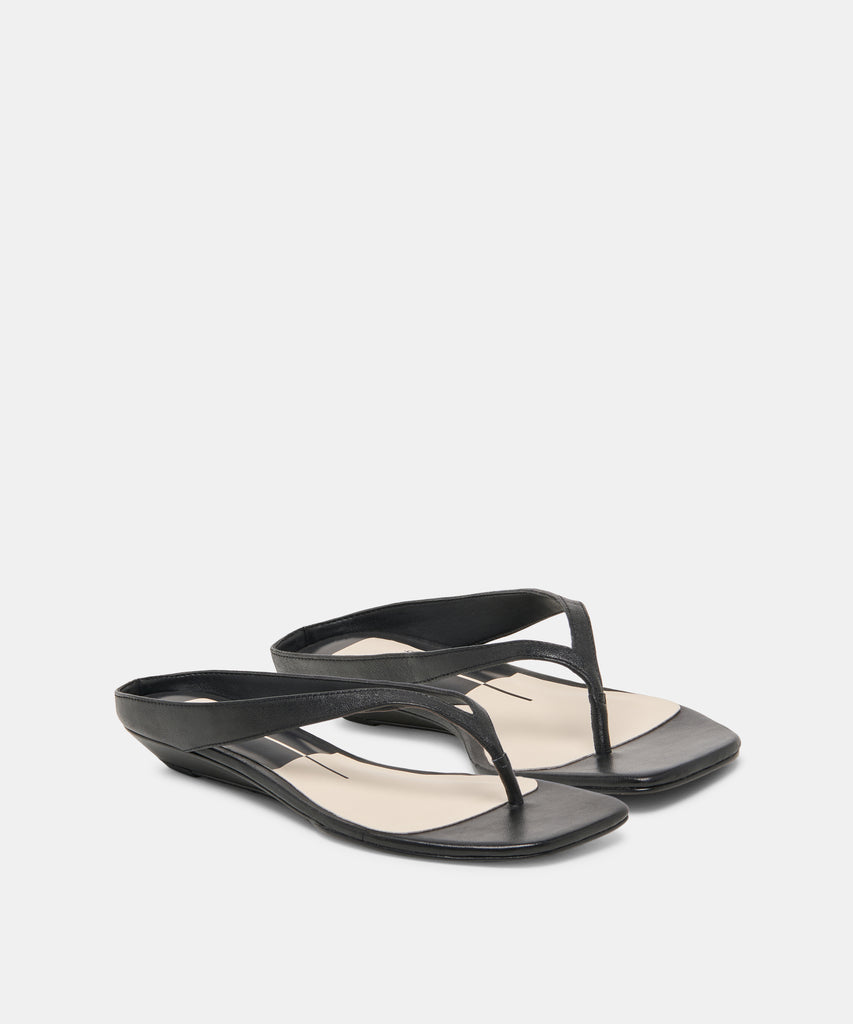 GIZEL SANDALS BLACK LEATHER