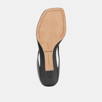 GIZEL SANDALS BLACK LEATHER