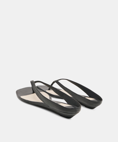 GIZEL SANDALS BLACK LEATHER