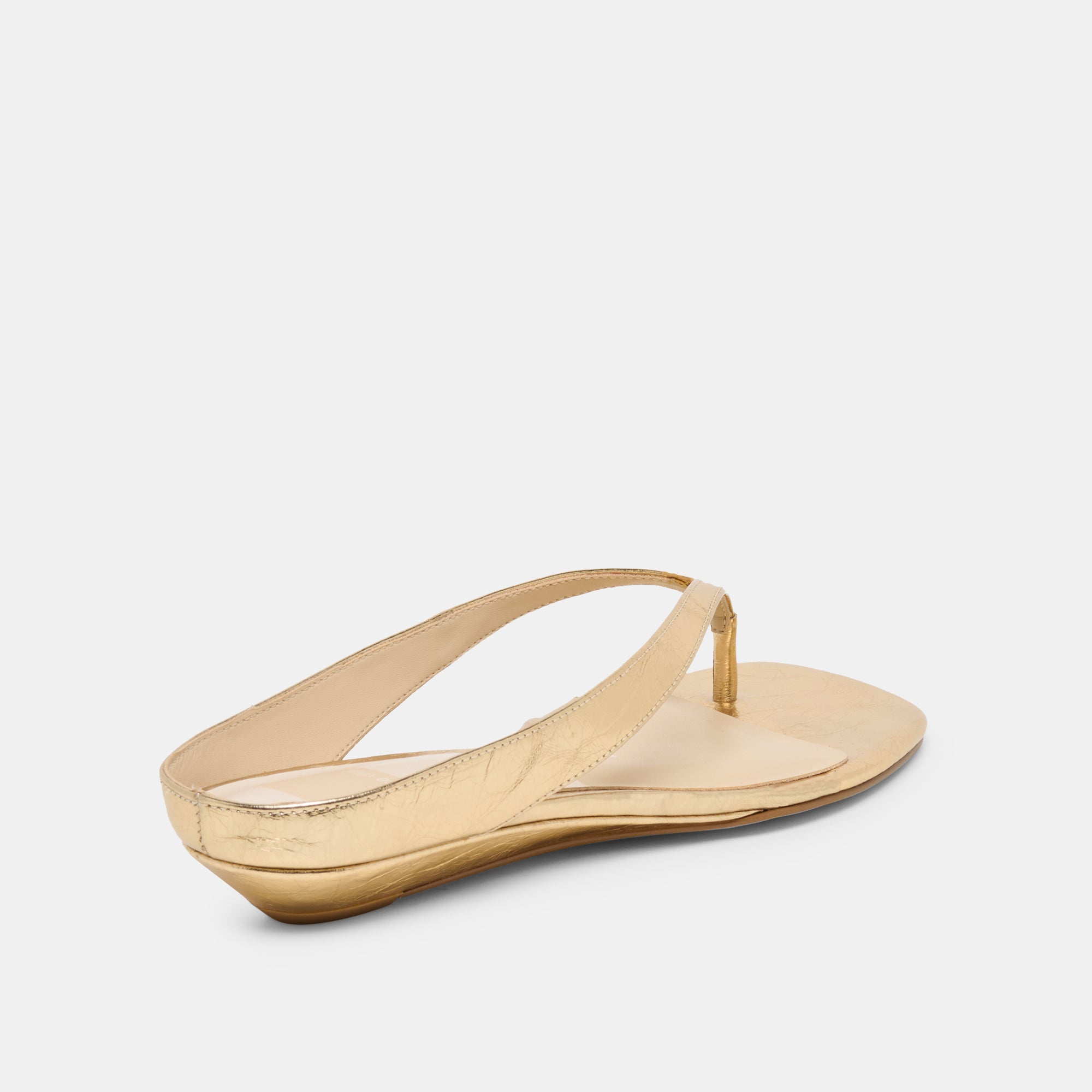 GIZEL SANDALS GOLD CRINKLE PATENT - view 5