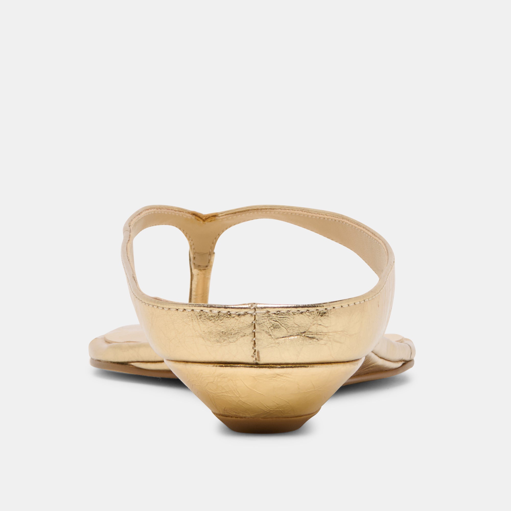 GIZEL SANDALS GOLD CRINKLE PATENT - view 9