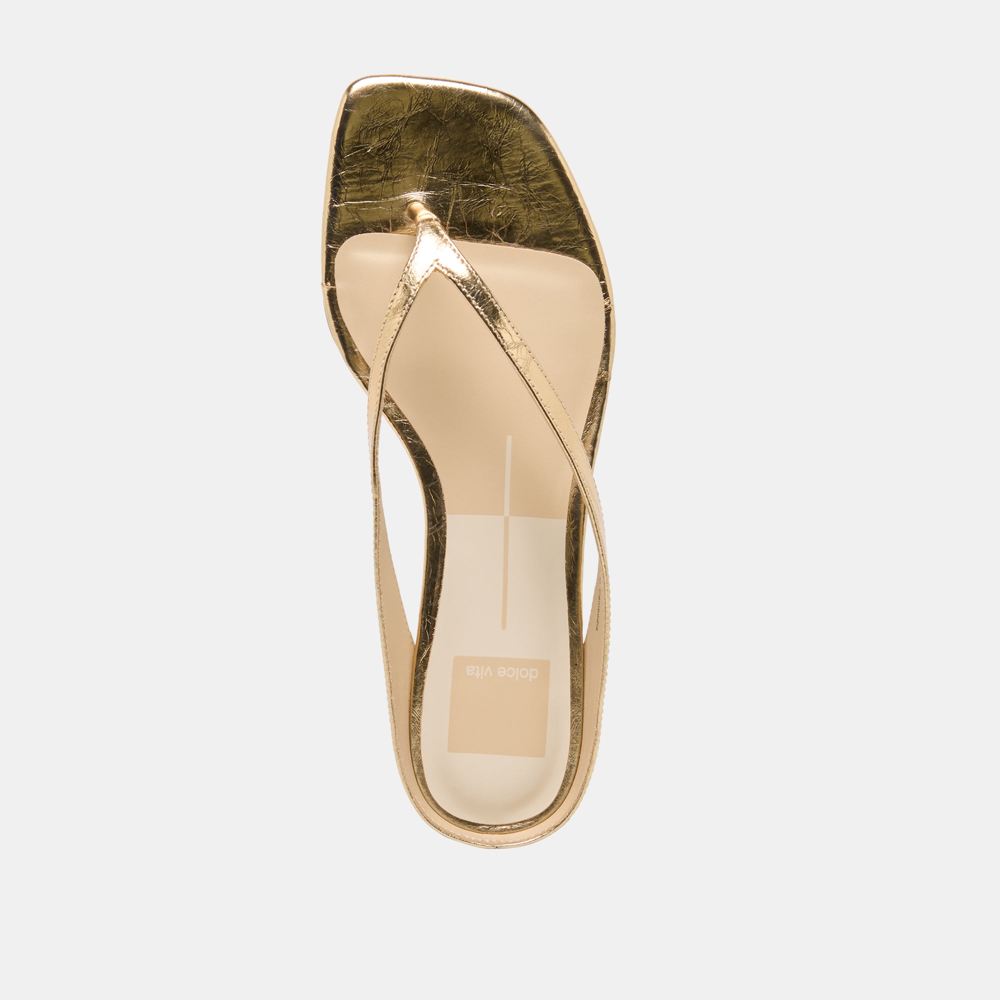 GIZEL SANDALS GOLD CRINKLE PATENT - view 10