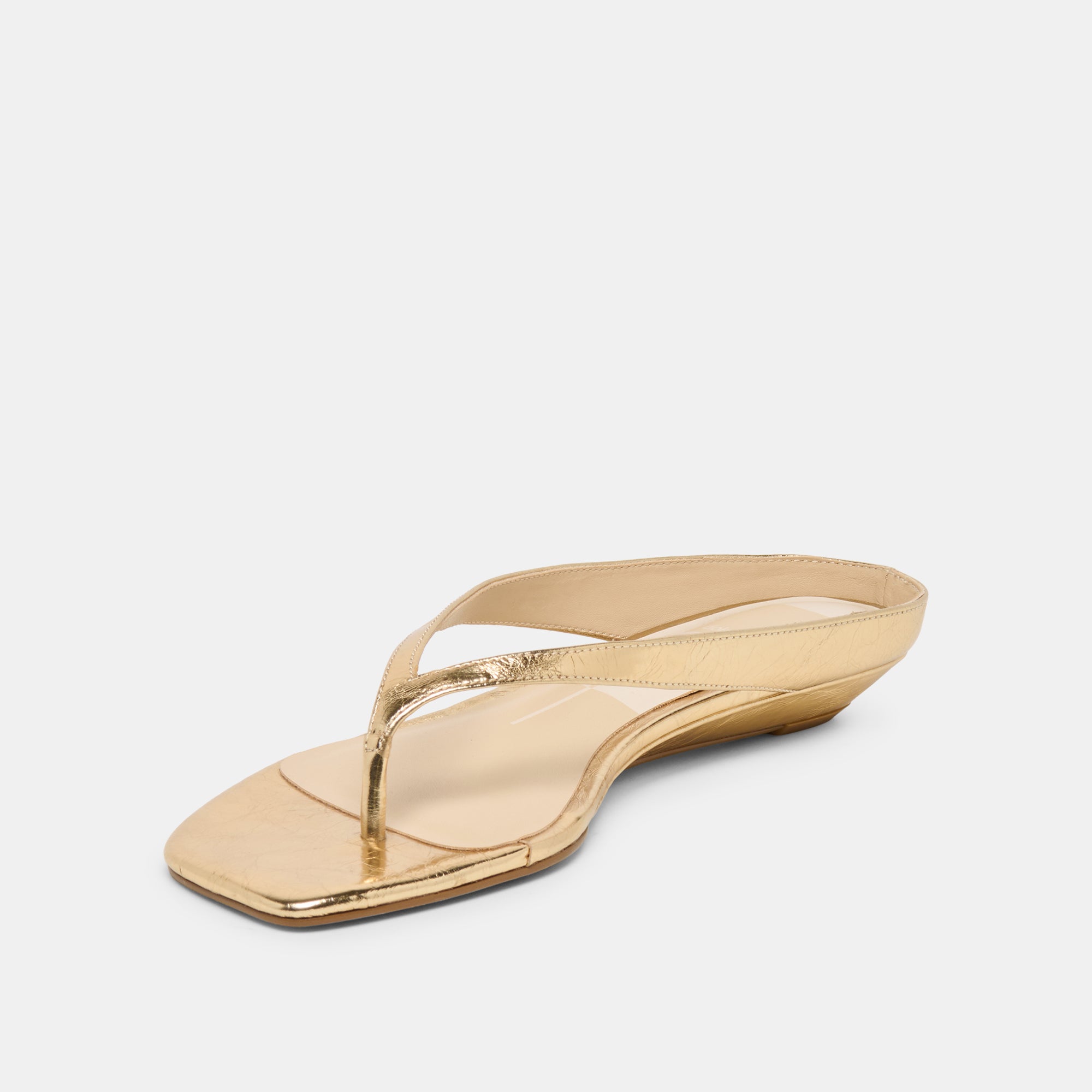 GIZEL SANDALS GOLD CRINKLE PATENT - view 6