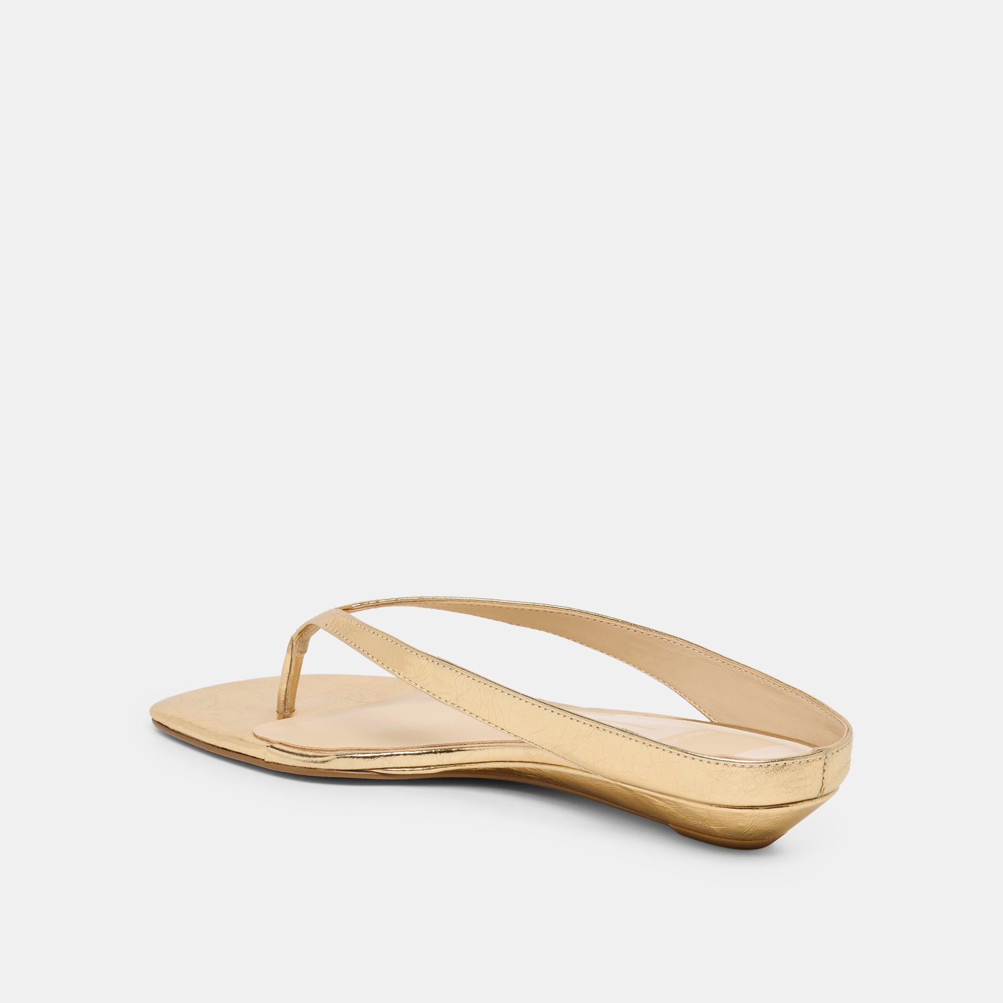 GIZEL SANDALS GOLD CRINKLE PATENT - view 7