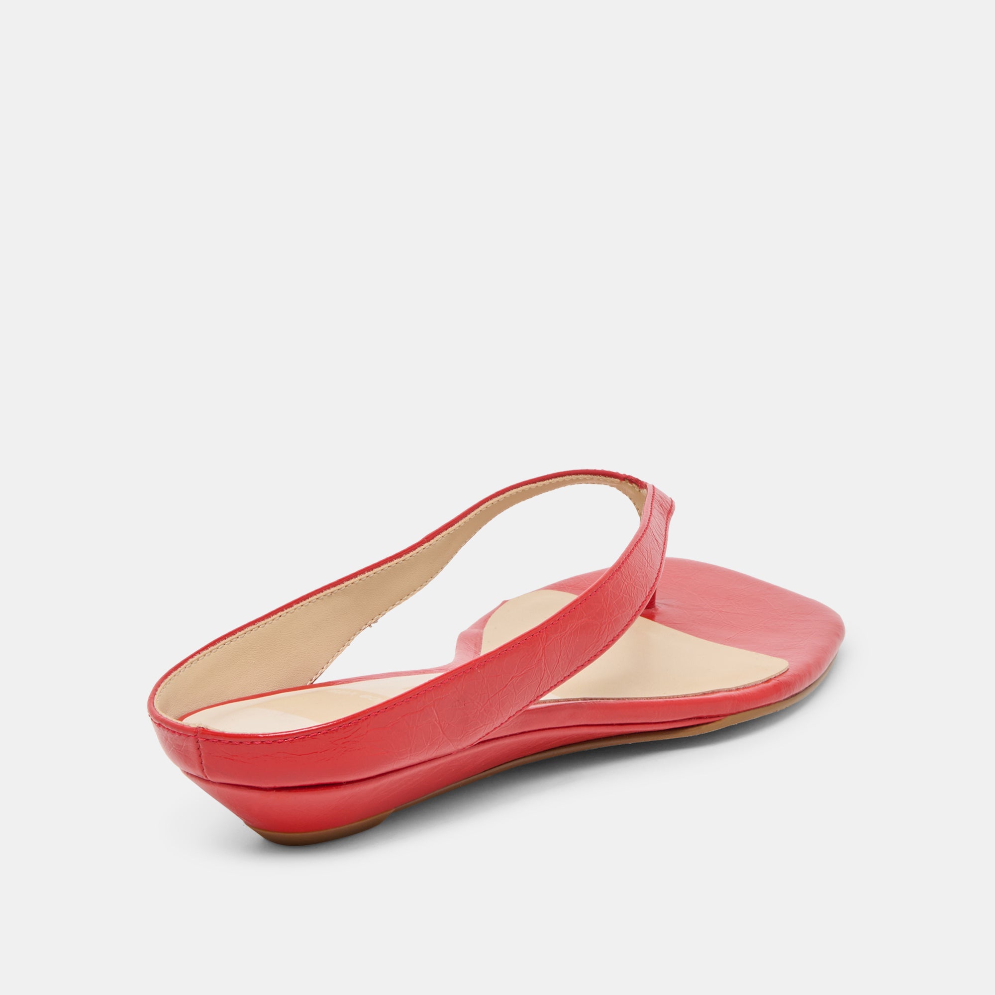 GIZEL SANDALS RED CRINKLE PATENT - view 3