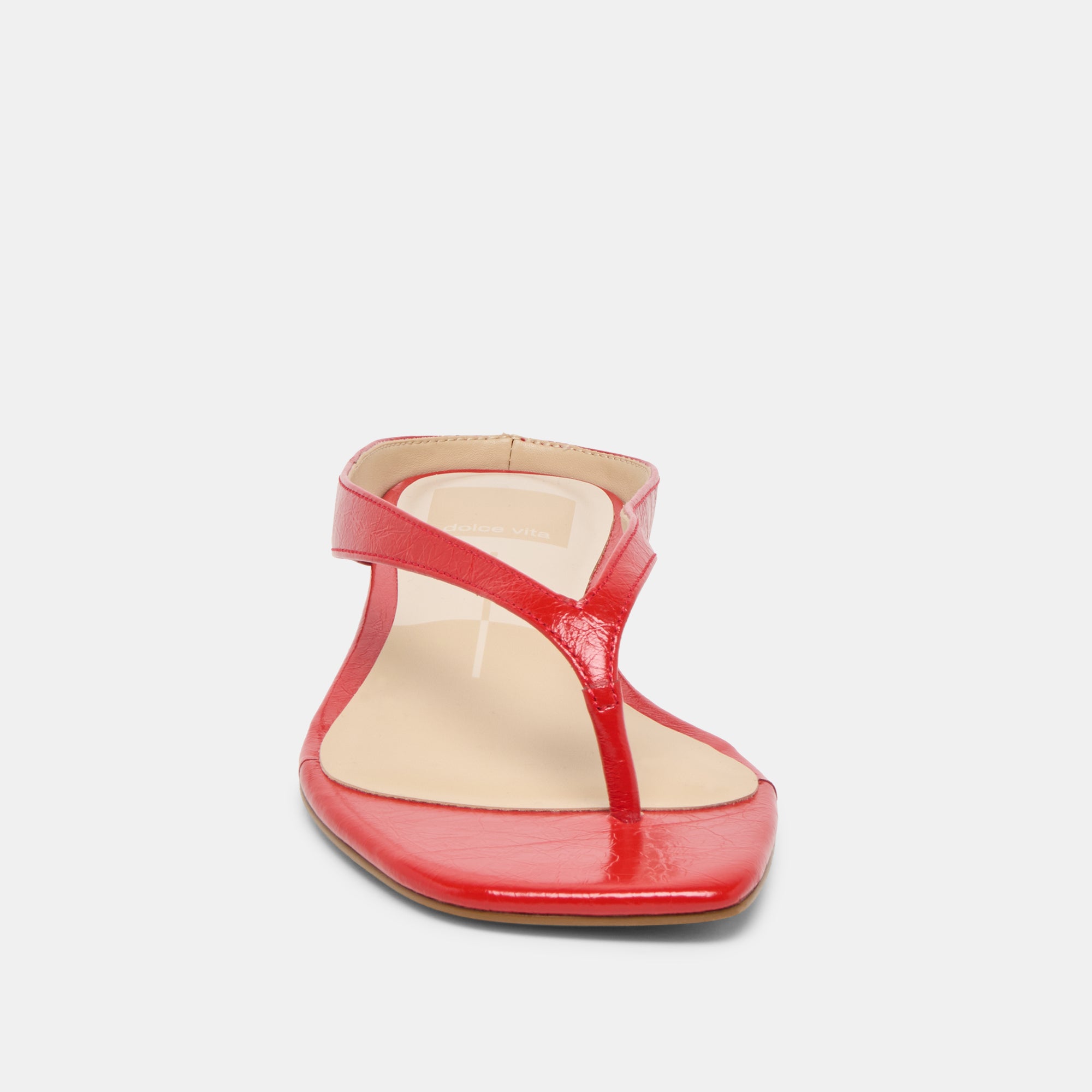 GIZEL SANDALS RED CRINKLE PATENT - view 6
