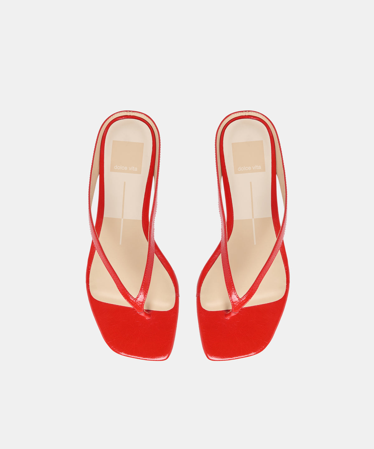 GIZEL SANDALS RED CRINKLE PATENT - view 3