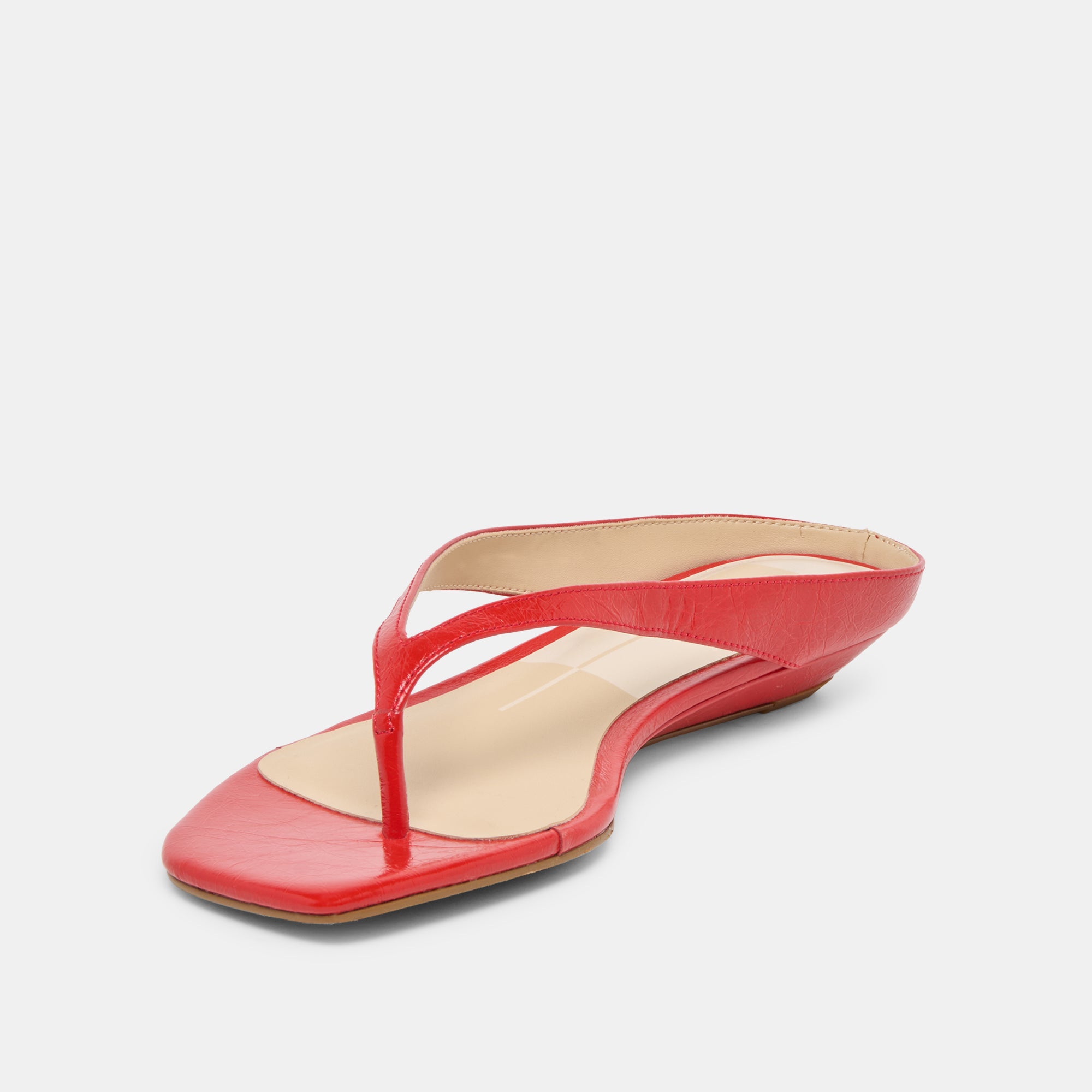 GIZEL SANDALS RED CRINKLE PATENT - view 4