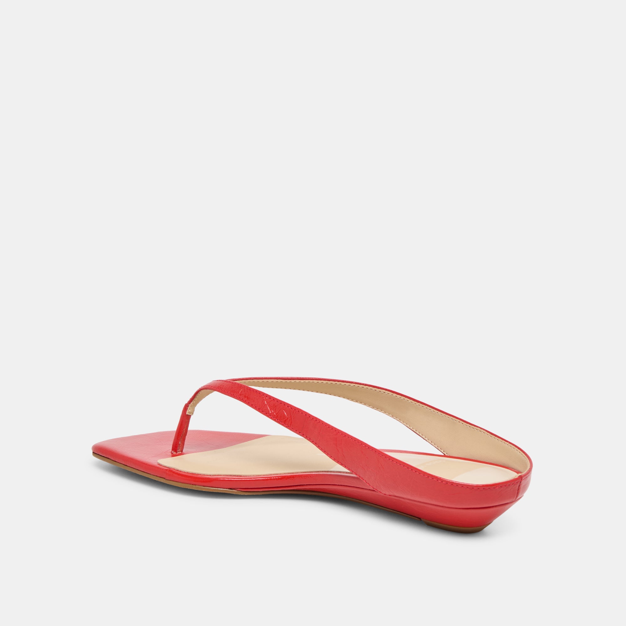 GIZEL SANDALS RED CRINKLE PATENT - view 5
