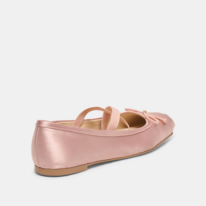 GWINN BALLET FLATS BLUSH SATIN