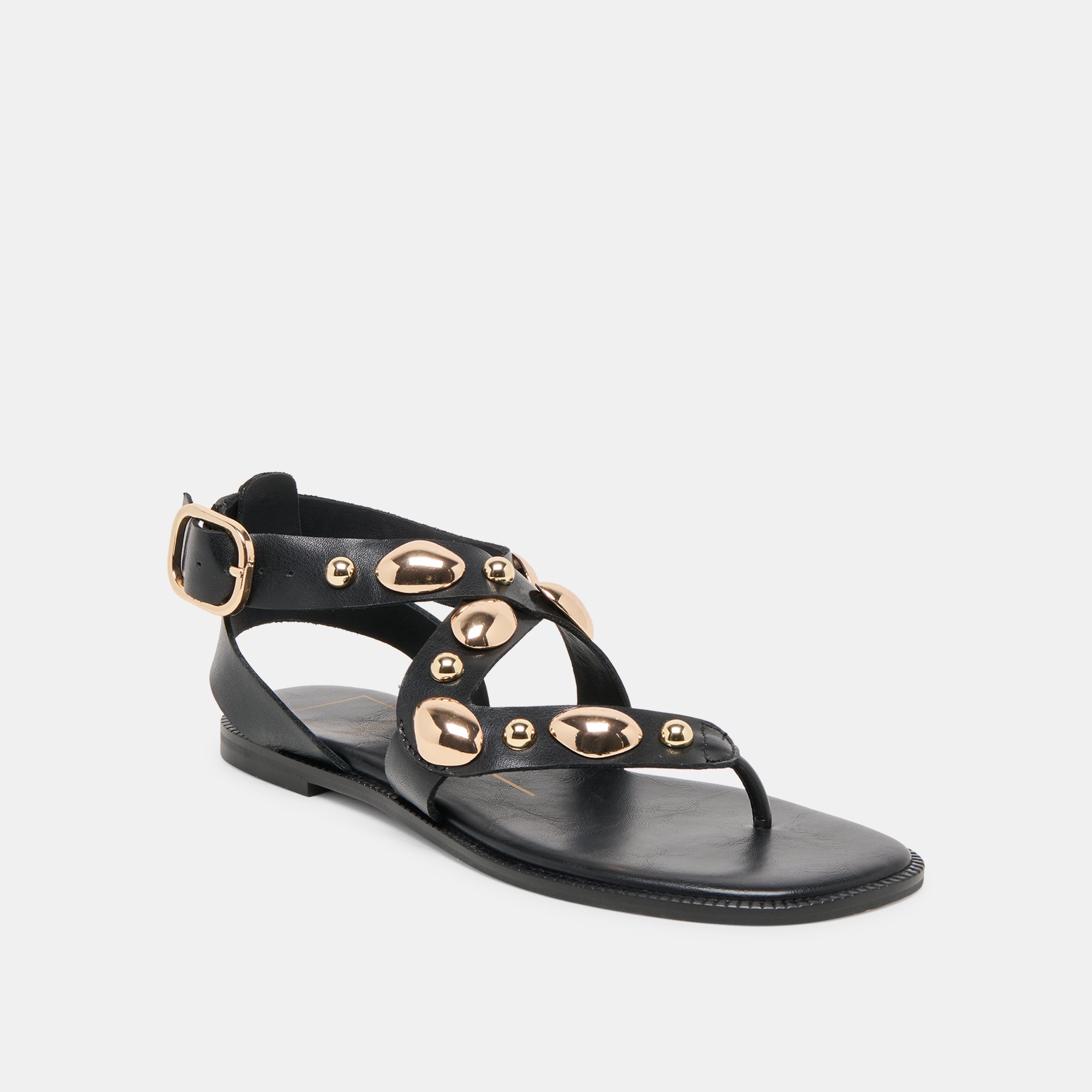 JAYDE SANDALS BLACK LEATHER - view 3
