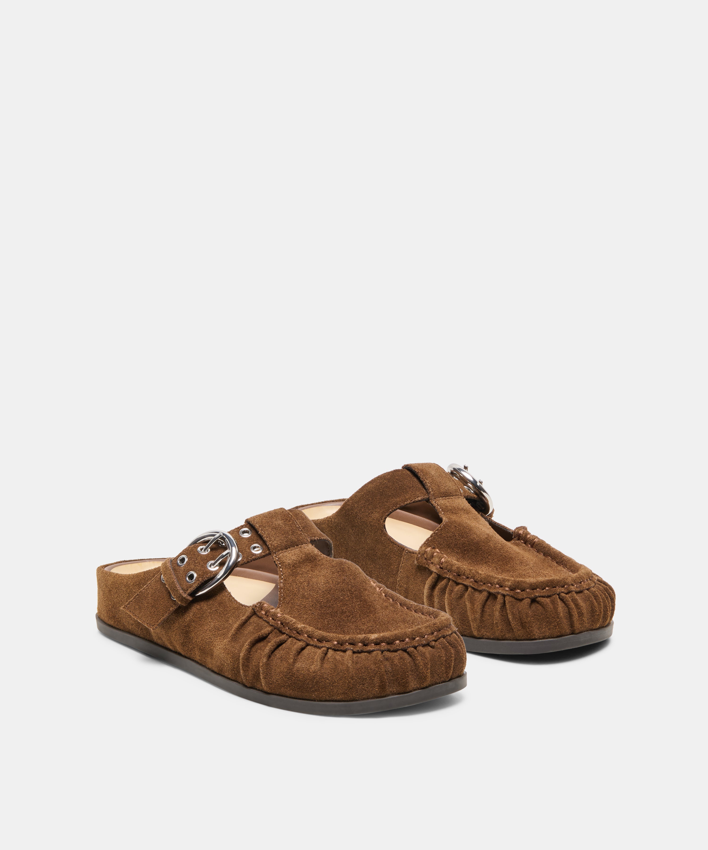 JEANNE FLATS CHESTNUT SUEDE - view 2