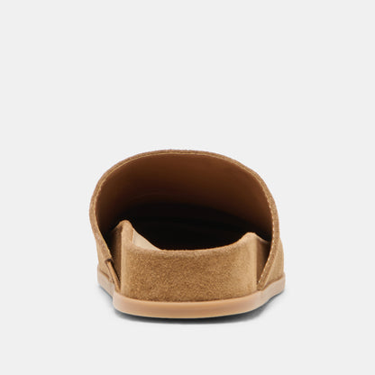 JONEY FLATS LT BROWN SUEDE