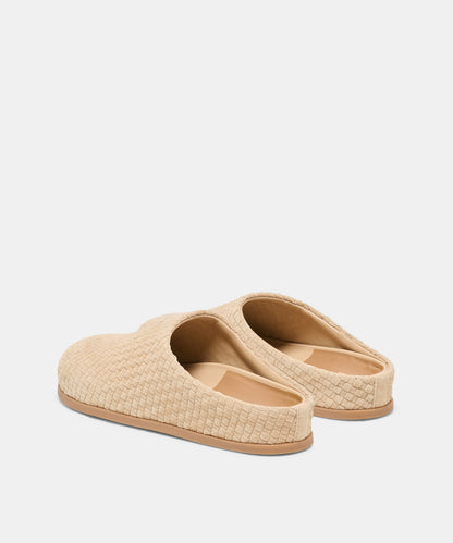 JUDITH WOVEN FLATS CAMEL WOVEN SUEDE