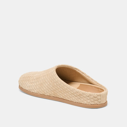 JUDITH WOVEN FLATS CAMEL WOVEN SUEDE