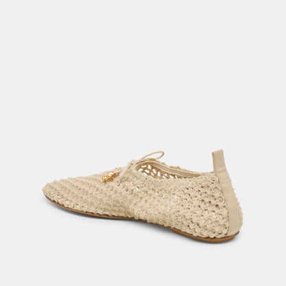 KAYLYN FLATS OATMEAL CROCHET