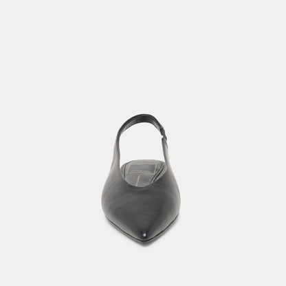 KENDLE FLATS BLACK LEATHER