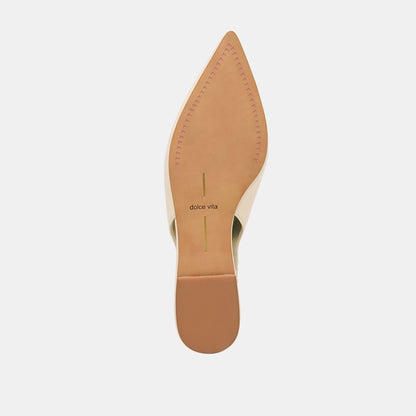 KENDLE FLATS WHITE LEATHER