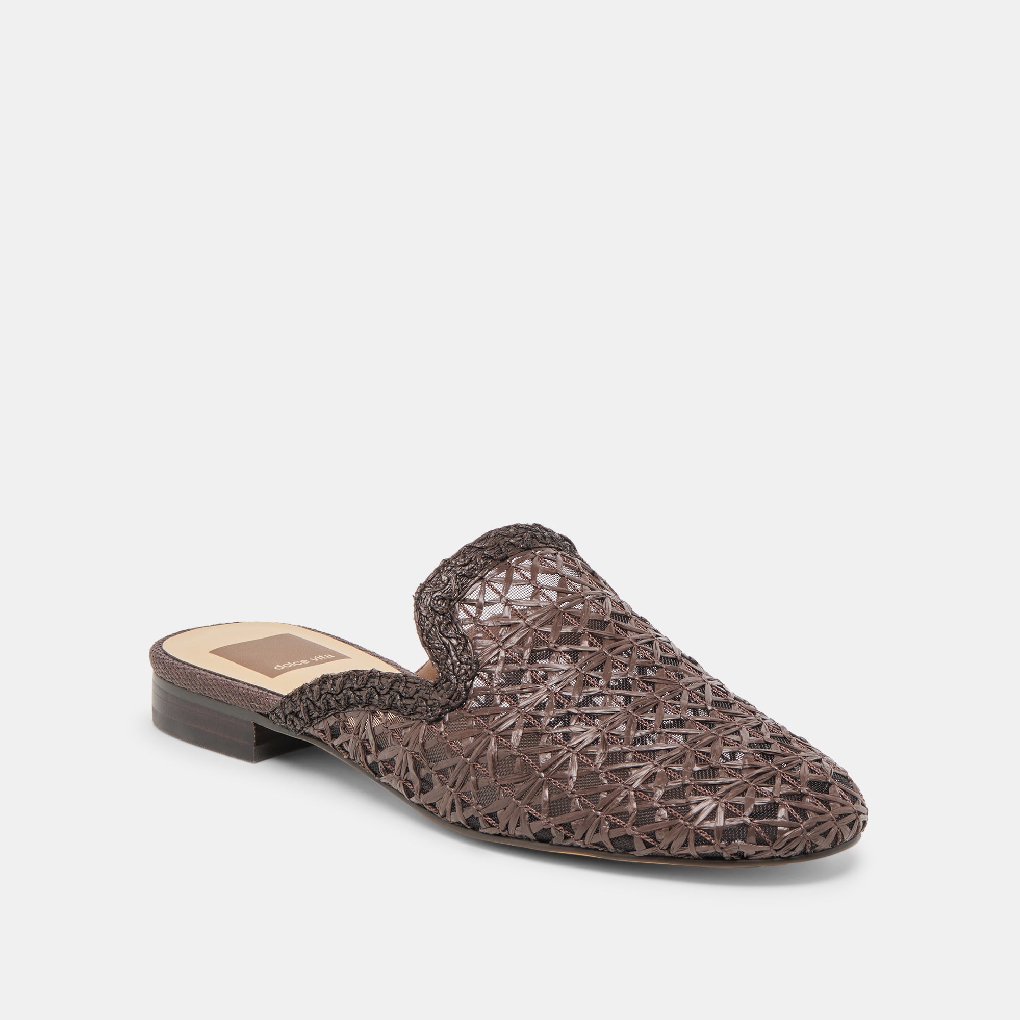 KIRT FLATS CHOCOLATE CROSS HATCH RAFFIA - view 2