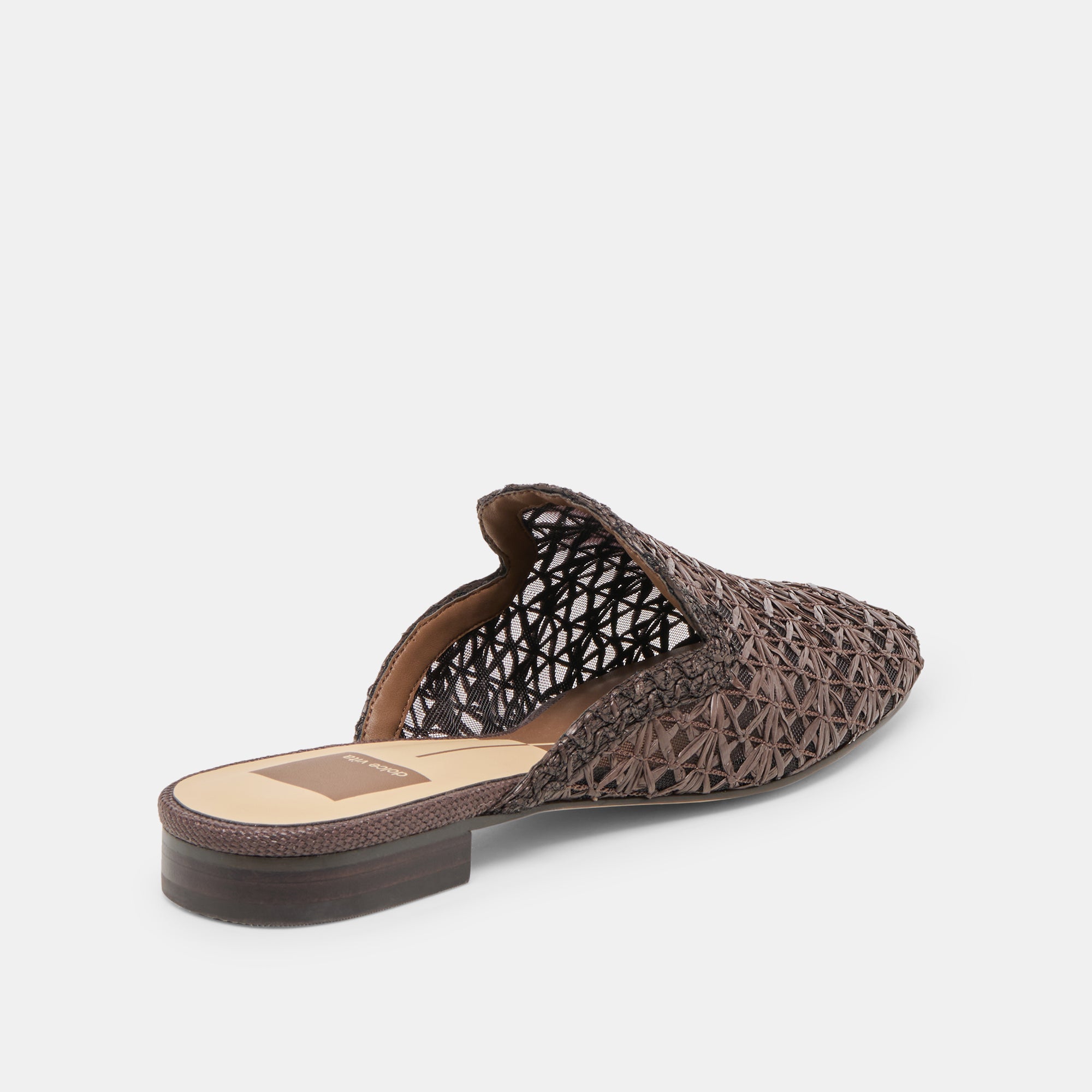 KIRT FLATS CHOCOLATE CROSS HATCH RAFFIA - view 3