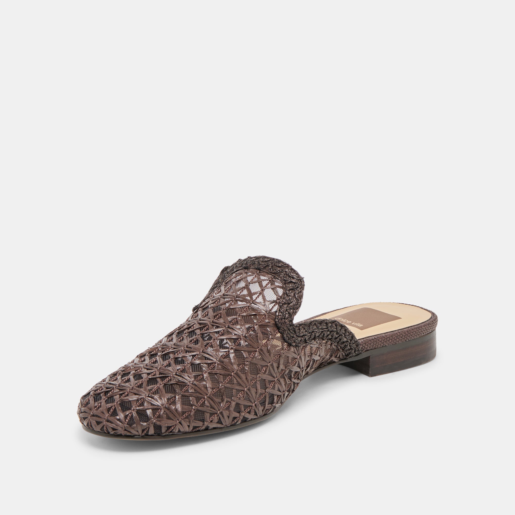 KIRT FLATS CHOCOLATE CROSS HATCH RAFFIA - view 4