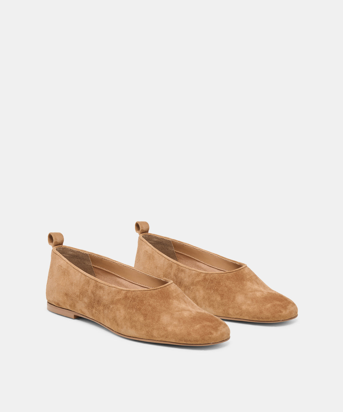 KORY BALLET FLATS LT BROWN SUEDE - view 2