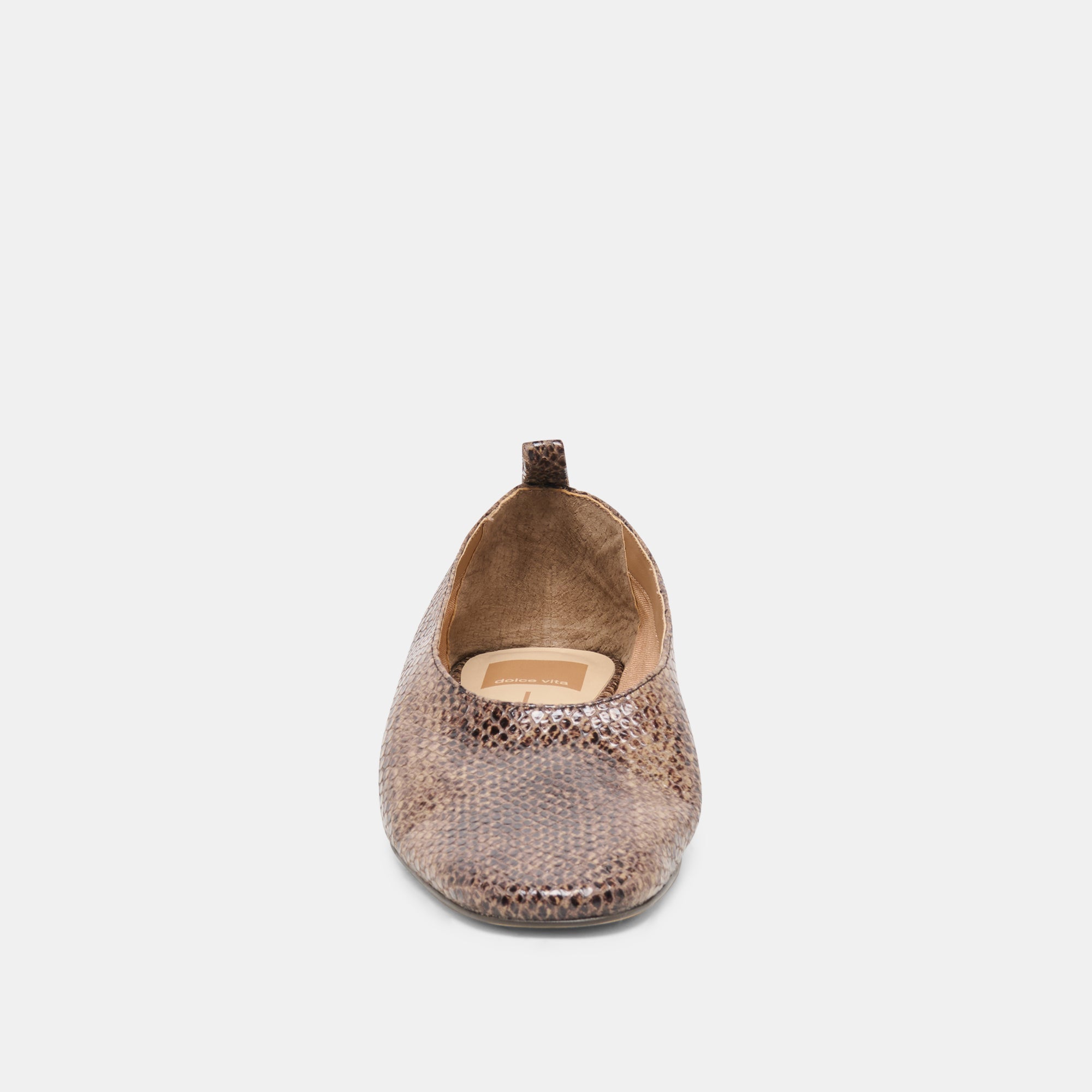 KORY BALLET FLATS SNAKE TAN EMBOSSED LEATHER - view 6