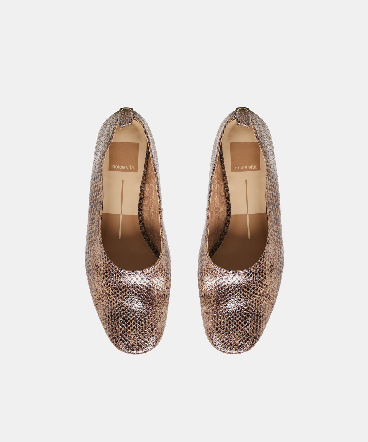 KORY BALLET FLATS SNAKE TAN EMBOSSED LEATHER - view 3
