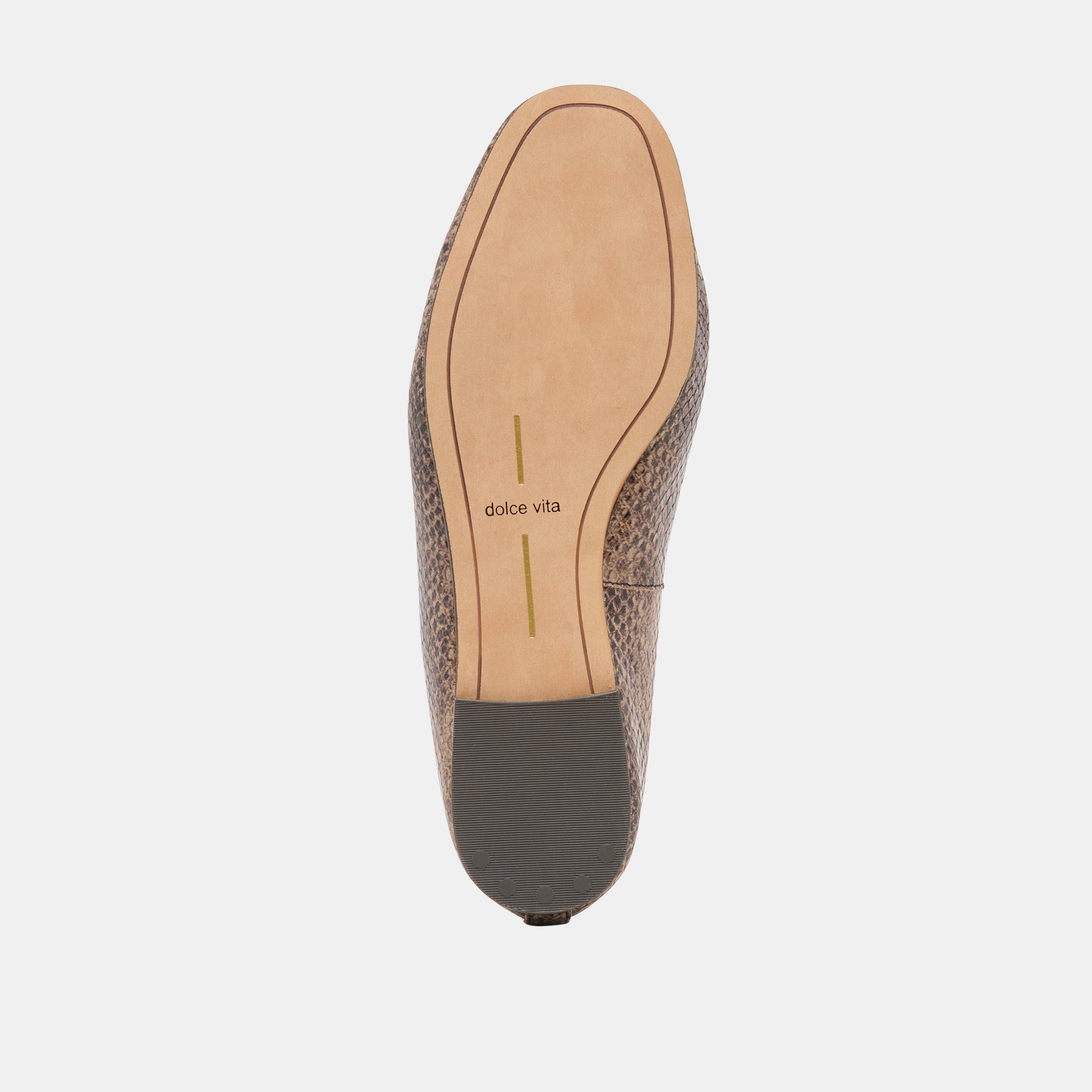 KORY BALLET FLATS SNAKE TAN EMBOSSED LEATHER - view 9