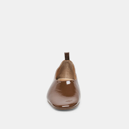 KORY BALLET FLATS WALNUT CRINKLE PATENT