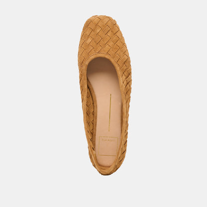 KOY BALLET FLATS TAN SUEDE