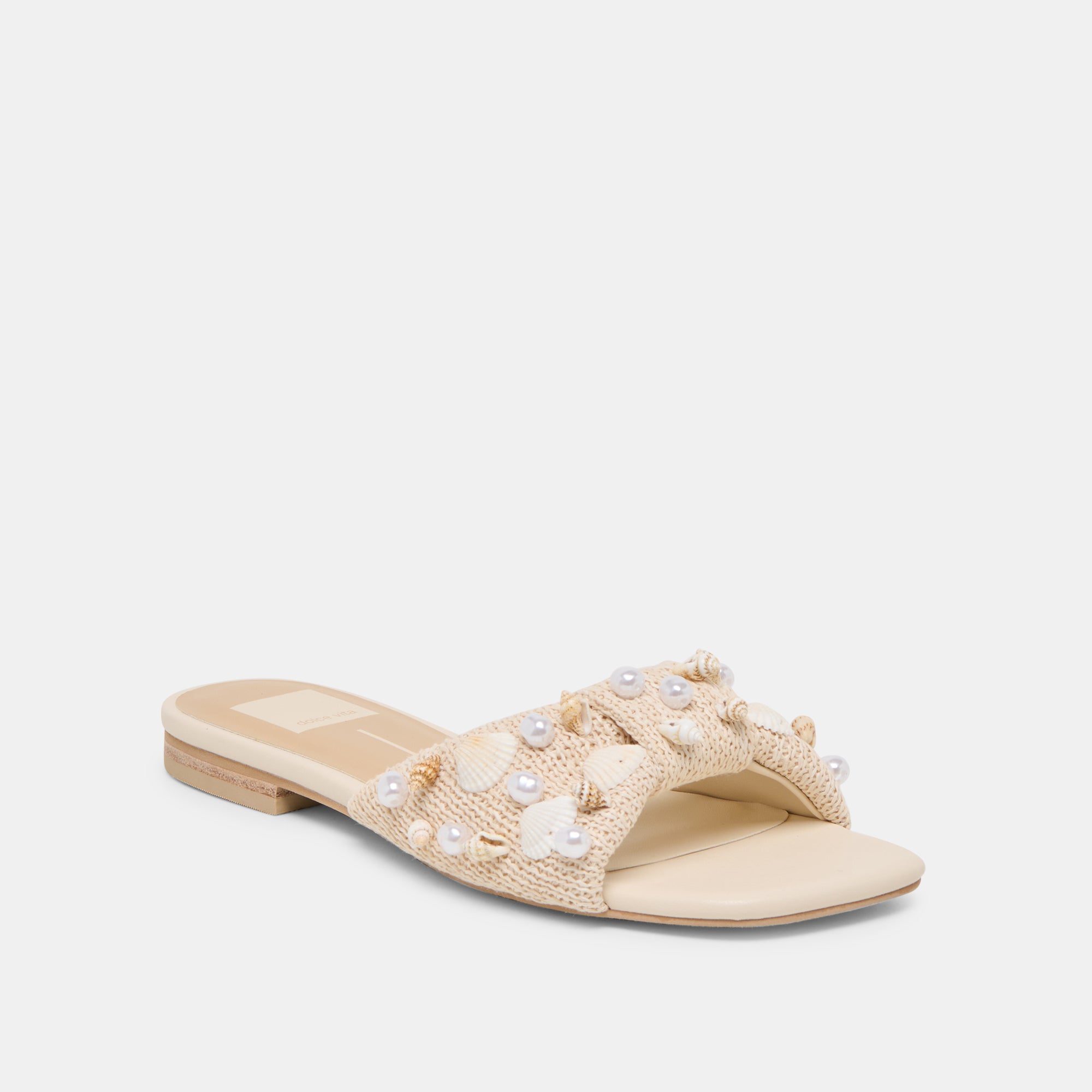 LIZZA SANDALS OATMEAL BEADED RAFFIA - view 4