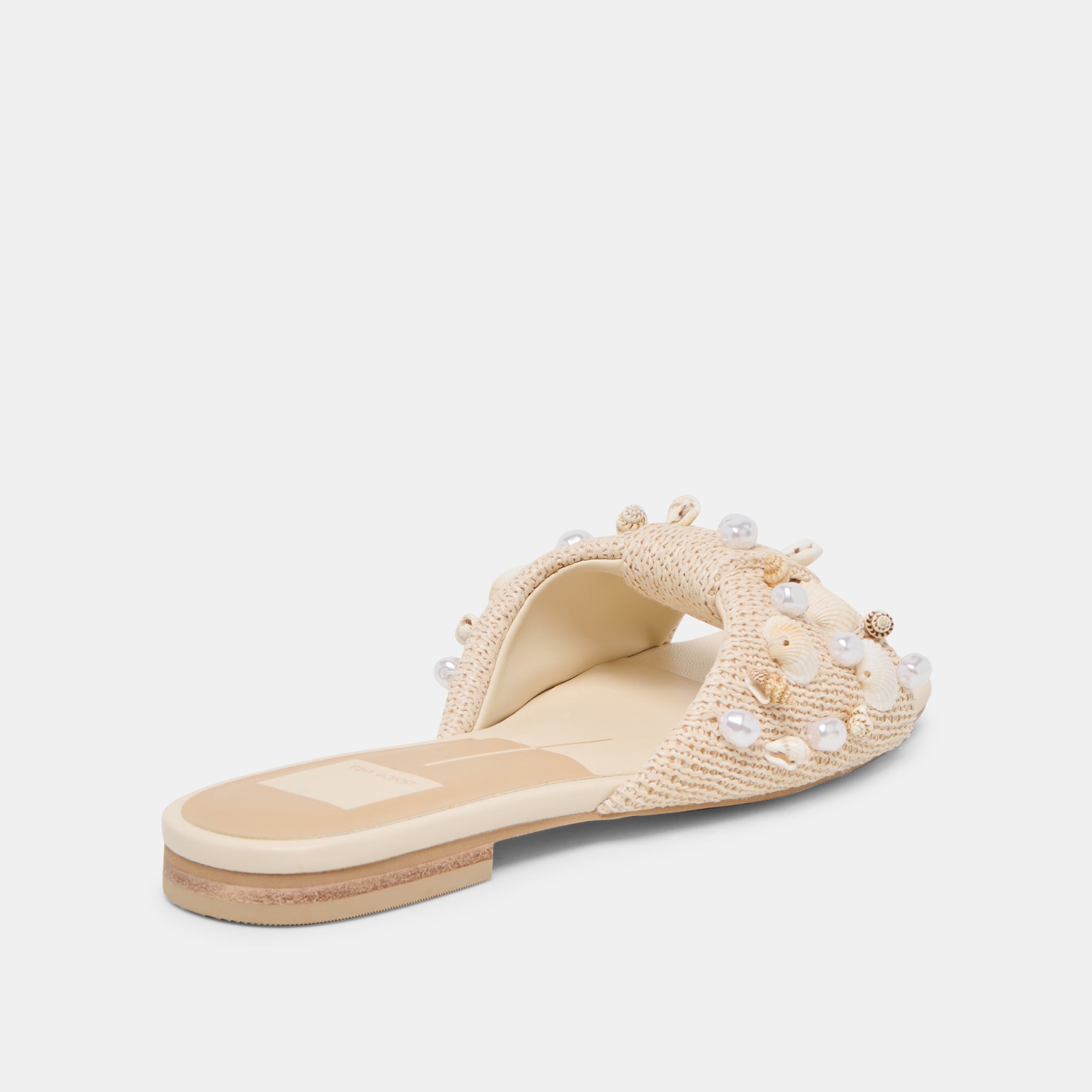 LIZZA SANDALS OATMEAL BEADED RAFFIA - view 7
