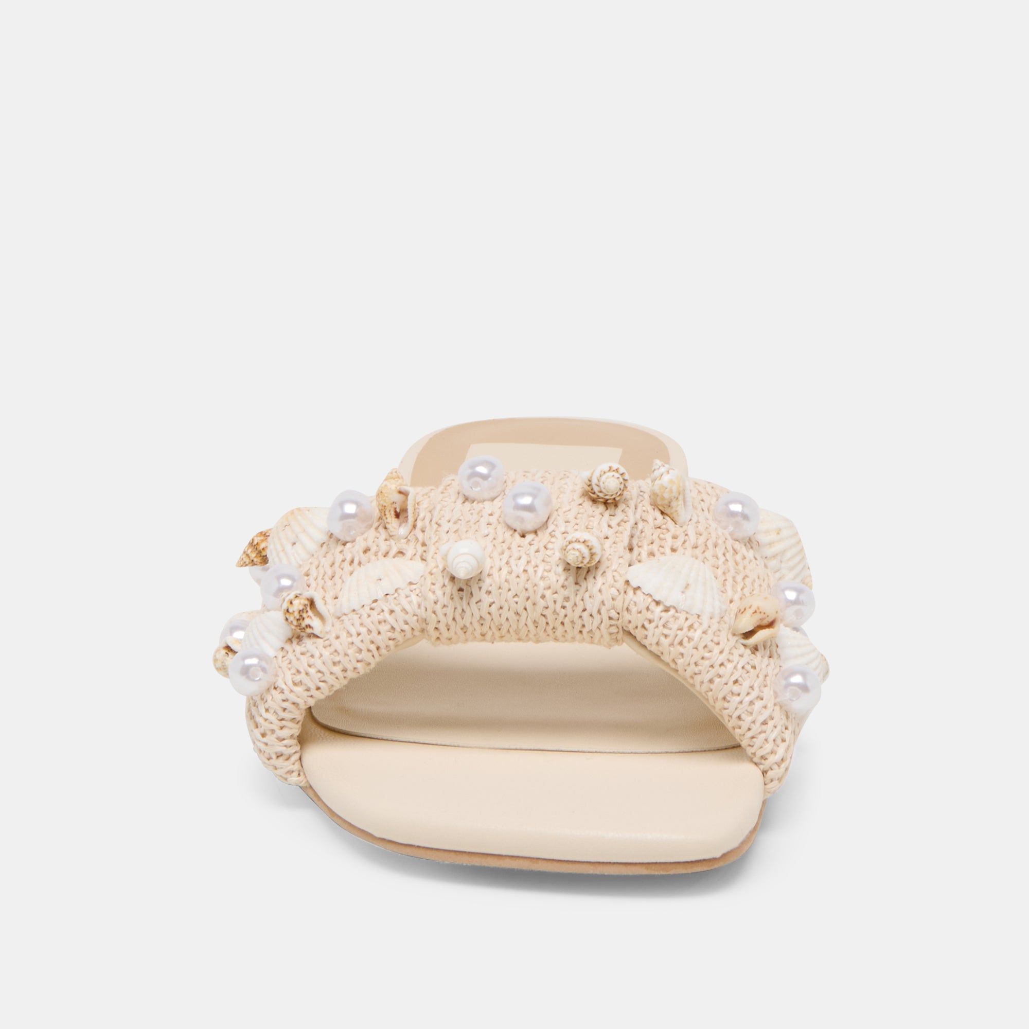 LIZZA SANDALS OATMEAL BEADED RAFFIA - view 11