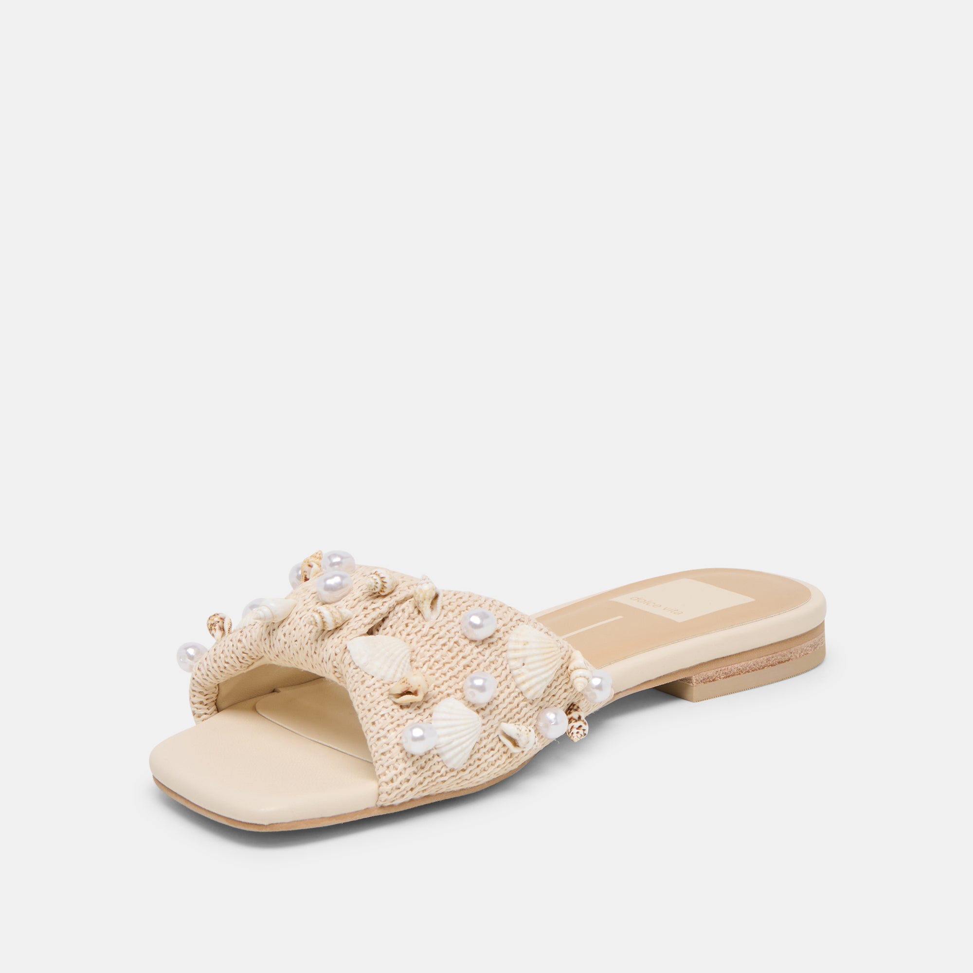 LIZZA SANDALS OATMEAL BEADED RAFFIA - view 9