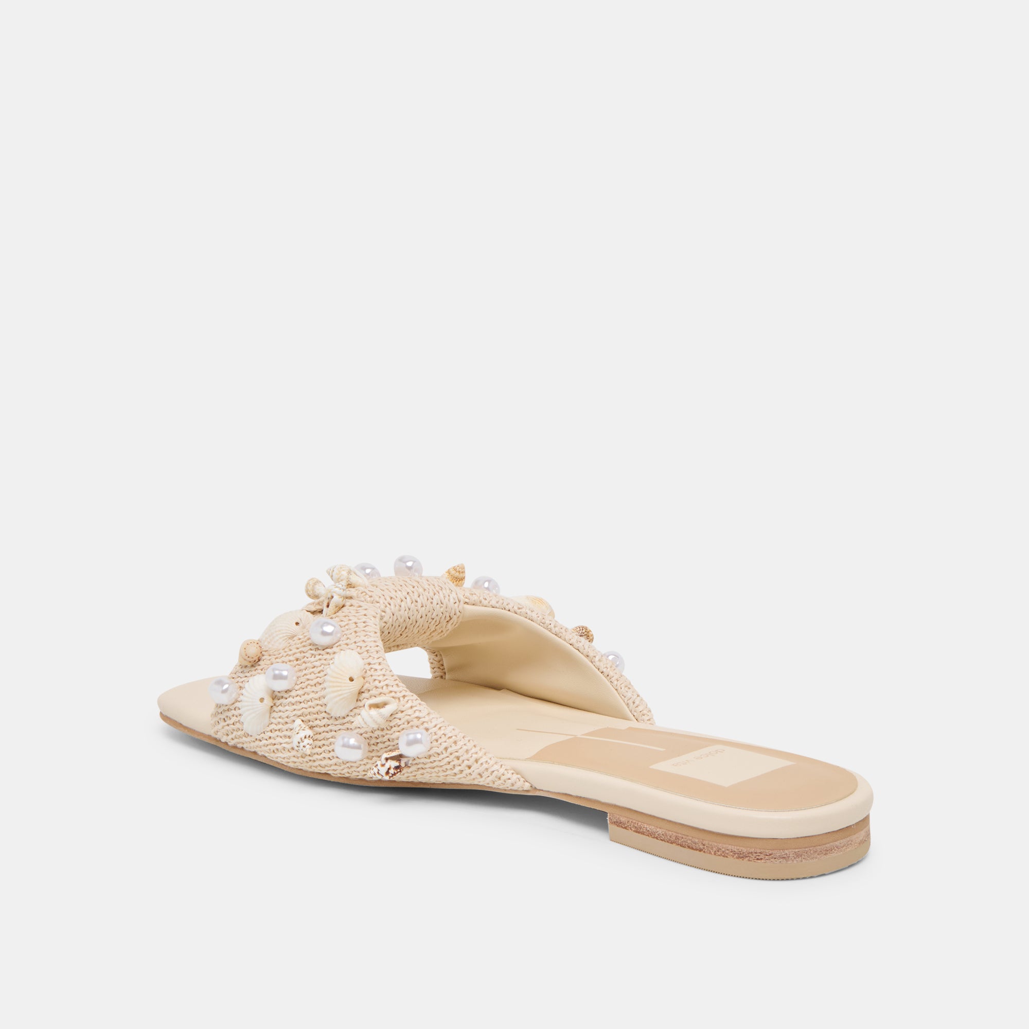 LIZZA SANDALS OATMEAL BEADED RAFFIA - view 10