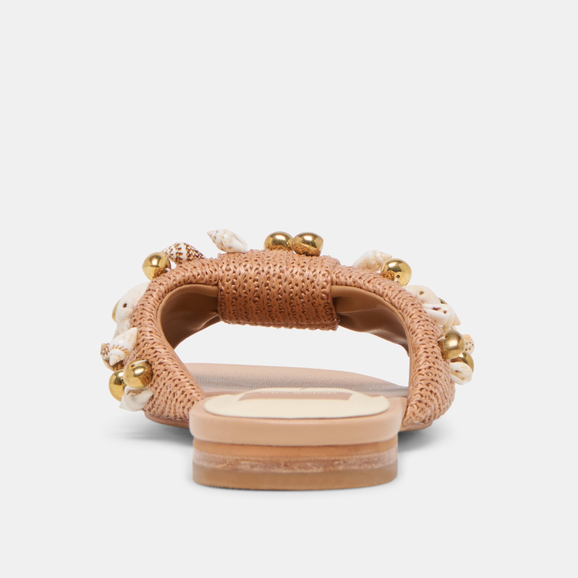 LIZZA SANDALS TOFFEE BEADED RAFFIA - view 8