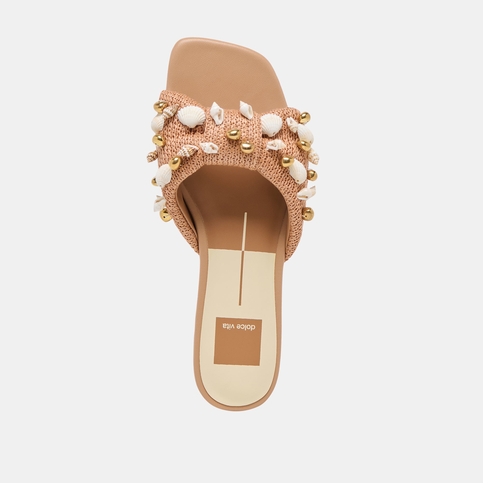 LIZZA SANDALS TOFFEE BEADED RAFFIA - view 9