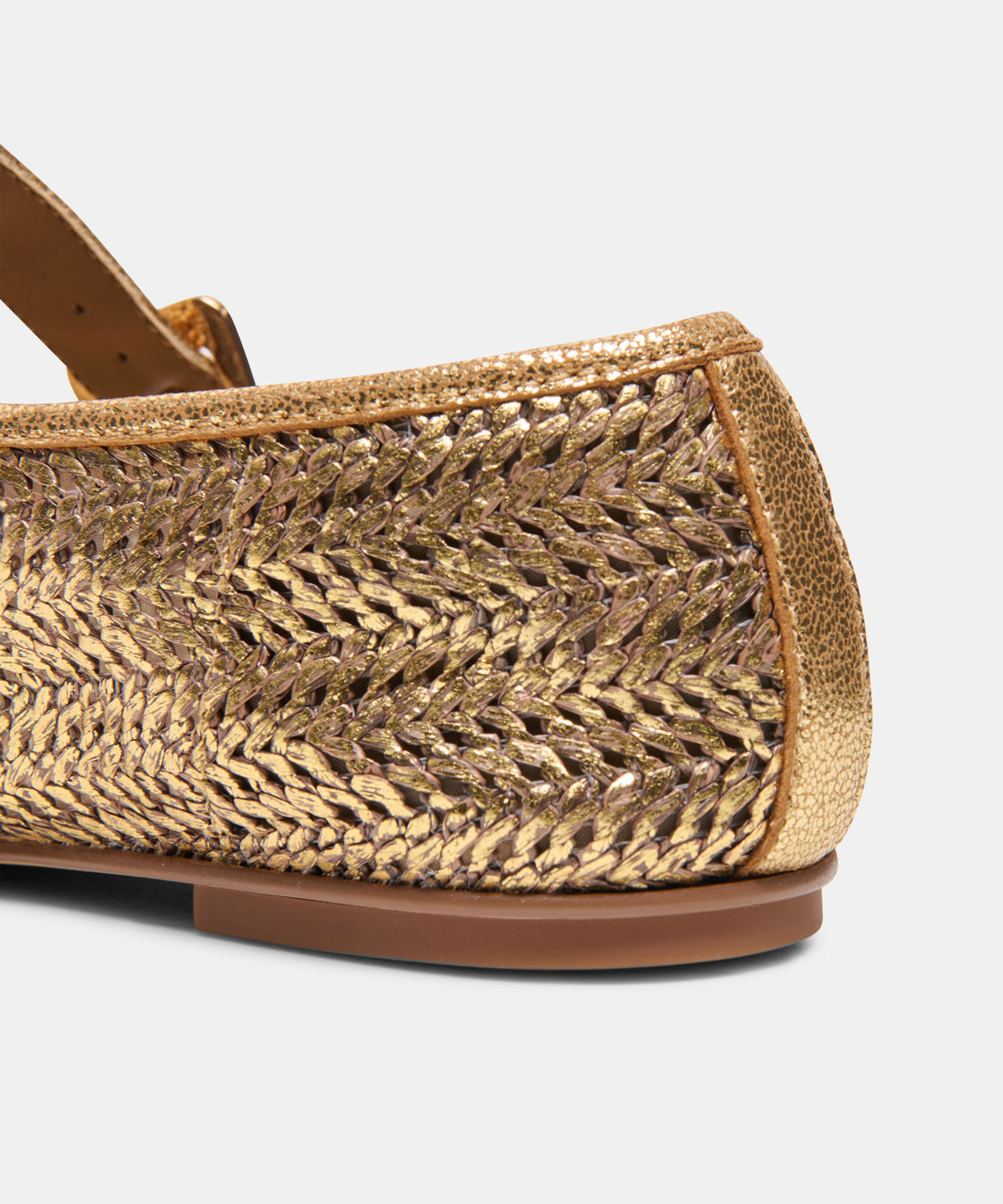 LONNIE BALLET FLATS DK GOLD WOVEN RAFFIA - view 5