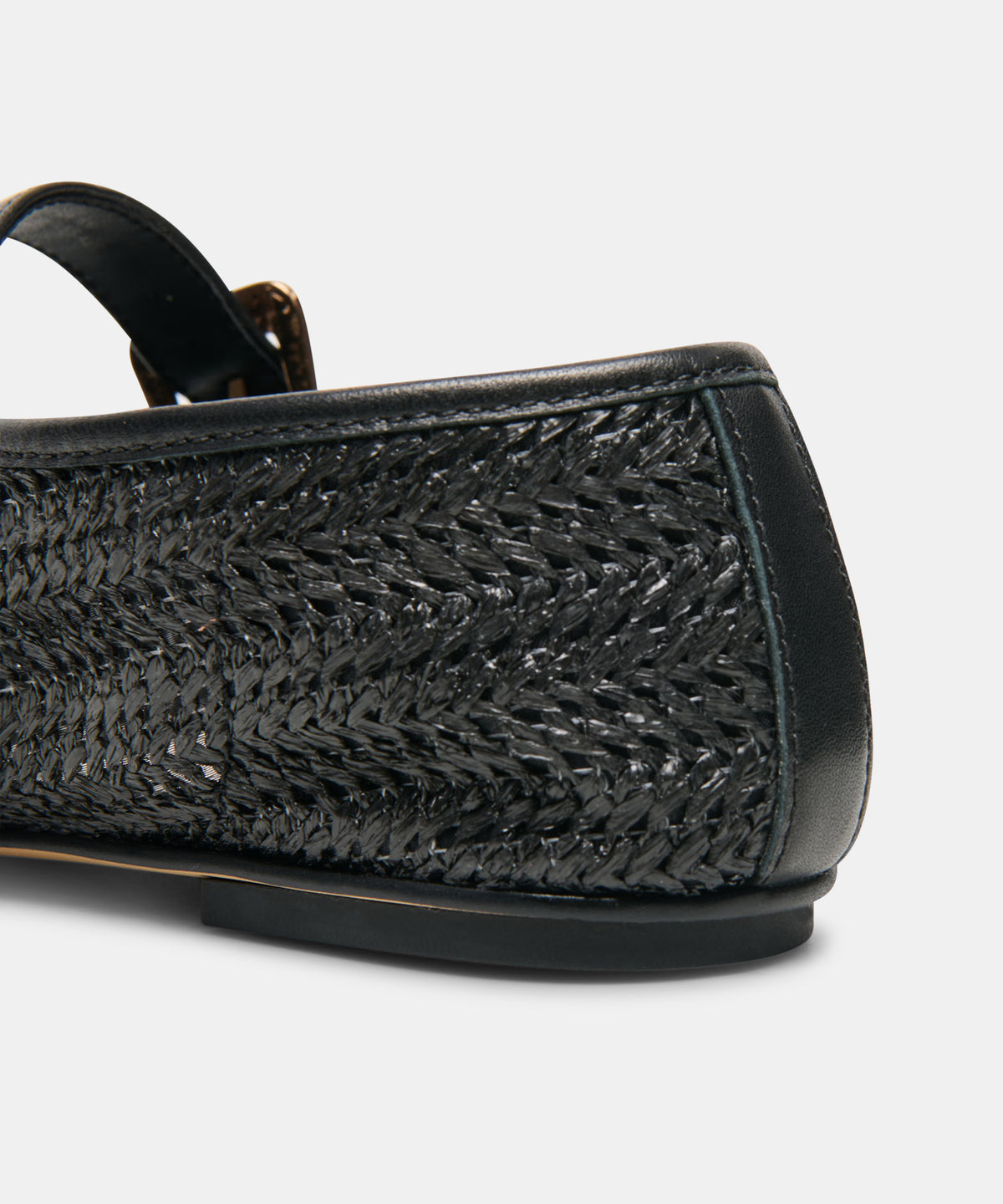 LONNIE BALLET FLATS ONYX WOVEN RAFFIA - view 5