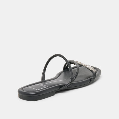 LYNDEE BEAD SANDALS BLACK STELLA