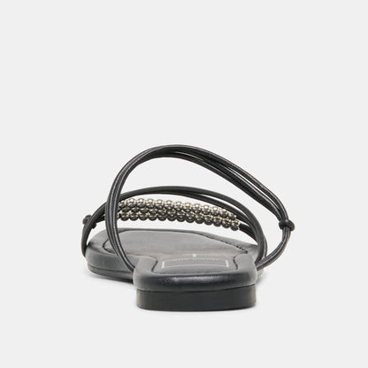 LYNDEE BEAD SANDALS BLACK STELLA