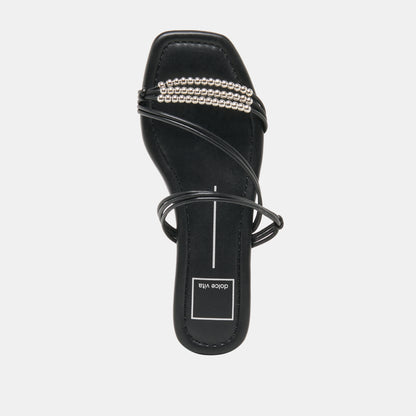 LYNDEE BEAD SANDALS BLACK STELLA
