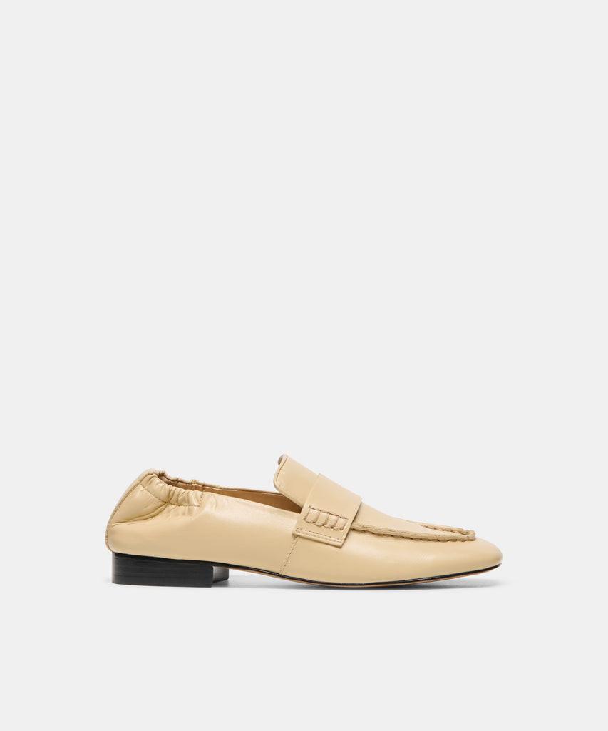 LYNEE Buttercup Leather Square Toe Penny Loafers | Dolce Vita