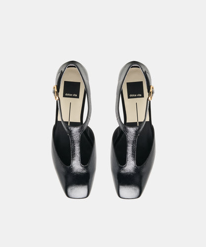 MARCY FLATS BLACK LEATHER
